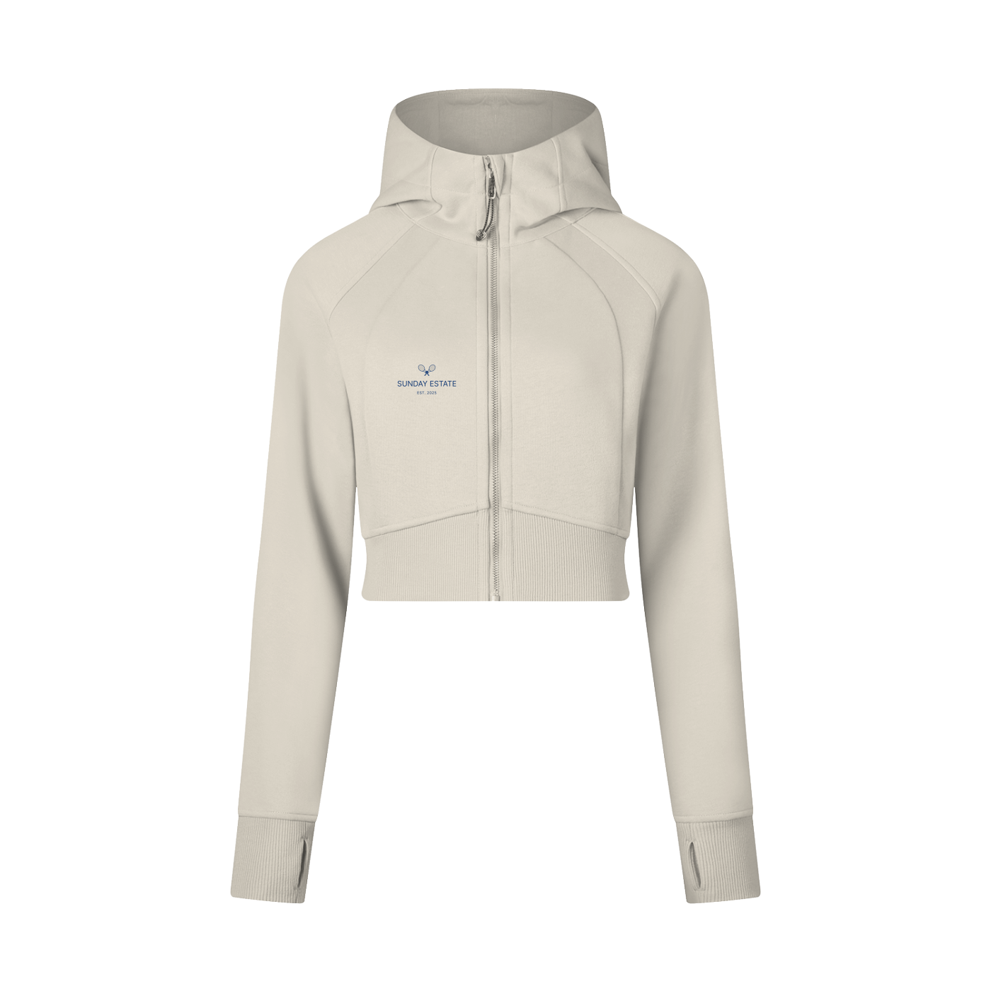 Sunday Estate Cropped Zip-Through Hoodie