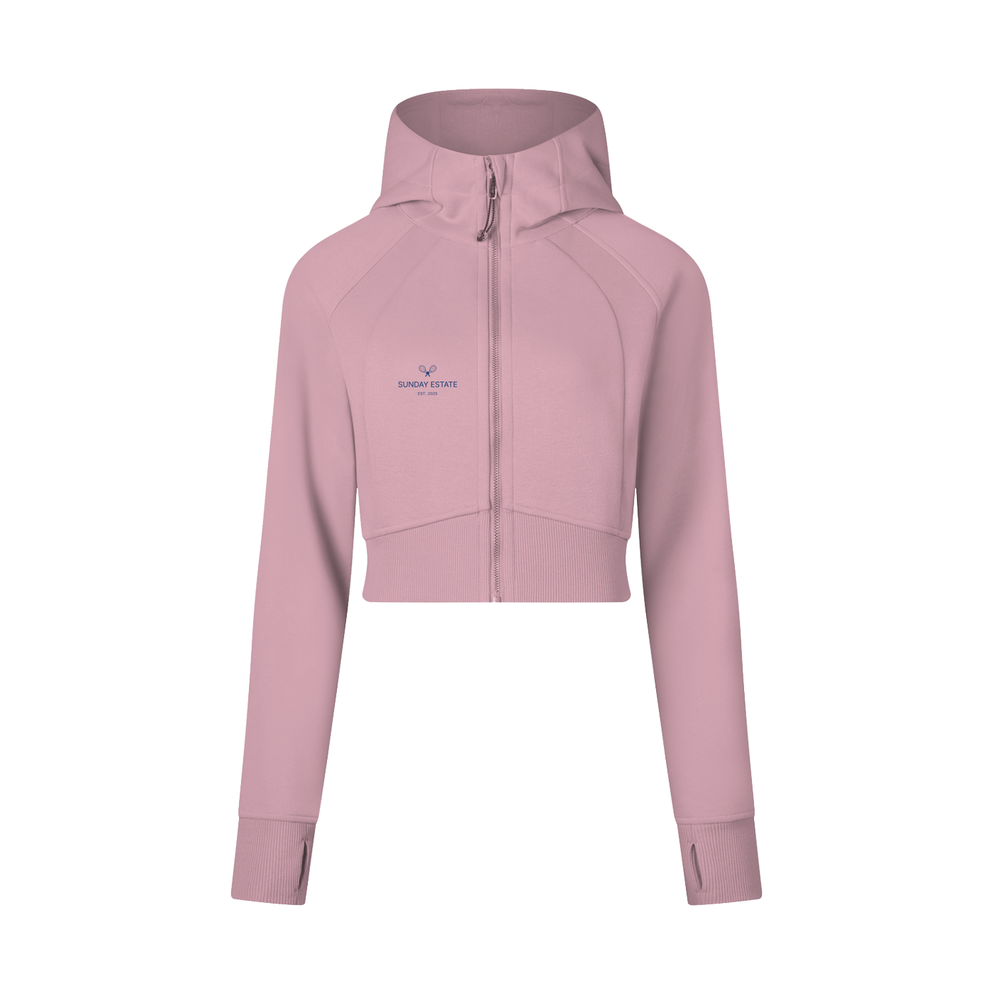 Sunday Estate Cropped Zip-Through Hoodie