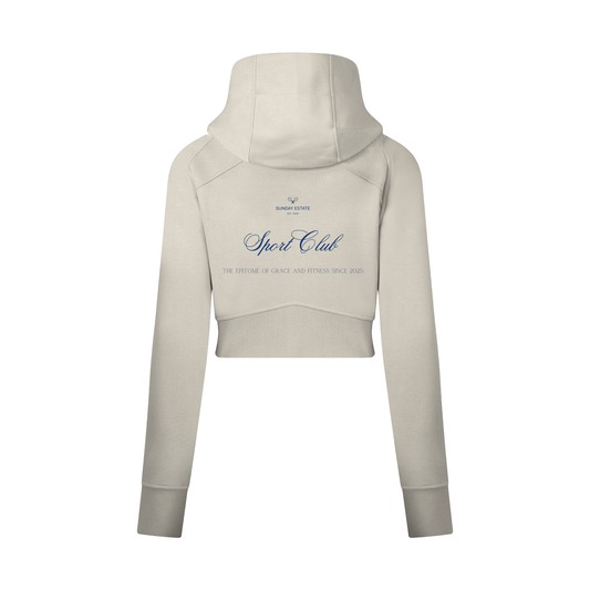 Sunday Estate Cropped Zip-Through Hoodie